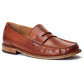 Base London Garfield Herren Mokassins Aus Gebranntem Tan-Leder