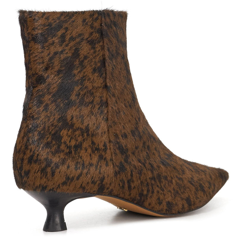 Dune Odore Leder Damen Hellbraune Hohem Absatz Stiefeletten