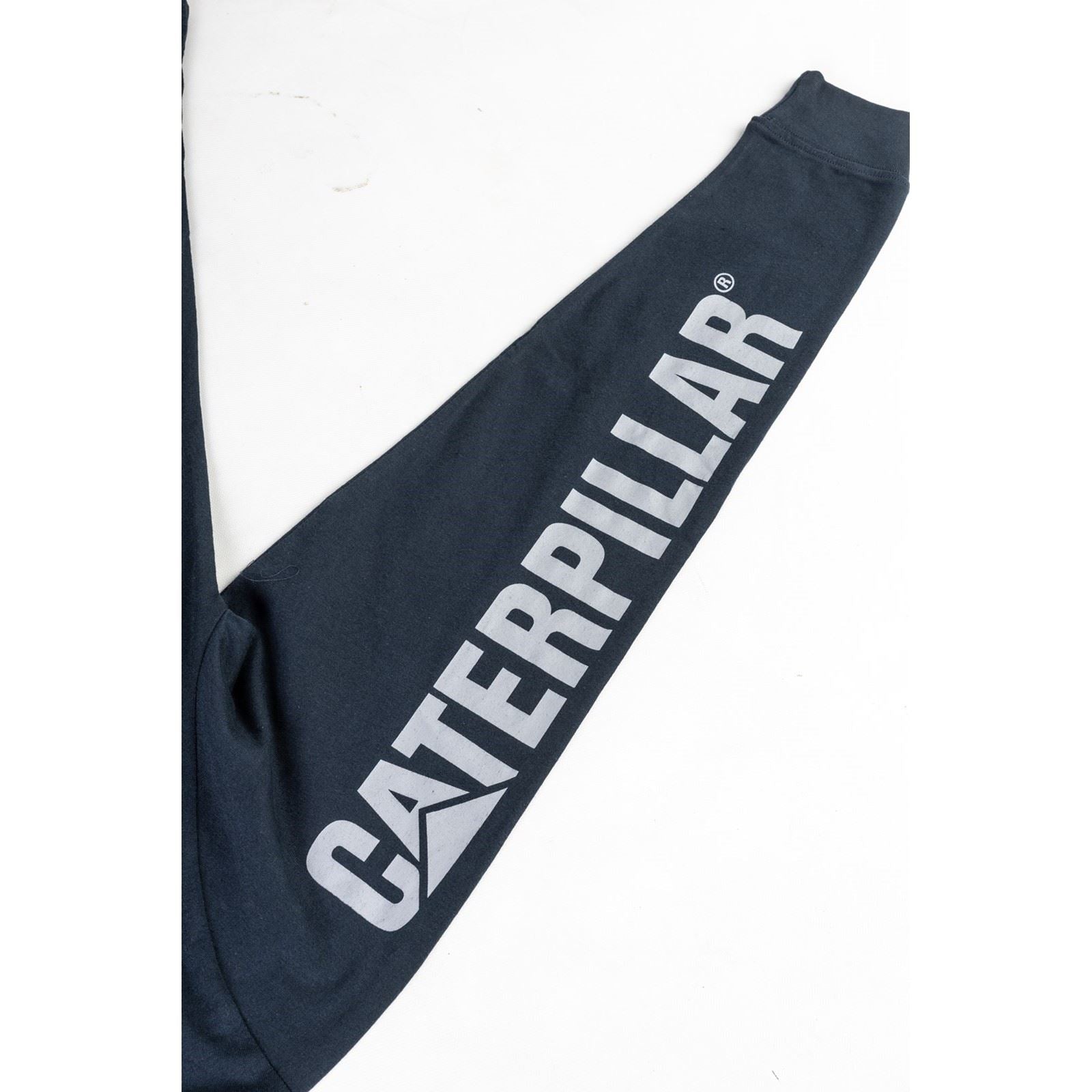 Caterpillar Trademark Banner Long Sleeve Baumwolle Herren Blau T-Shirt