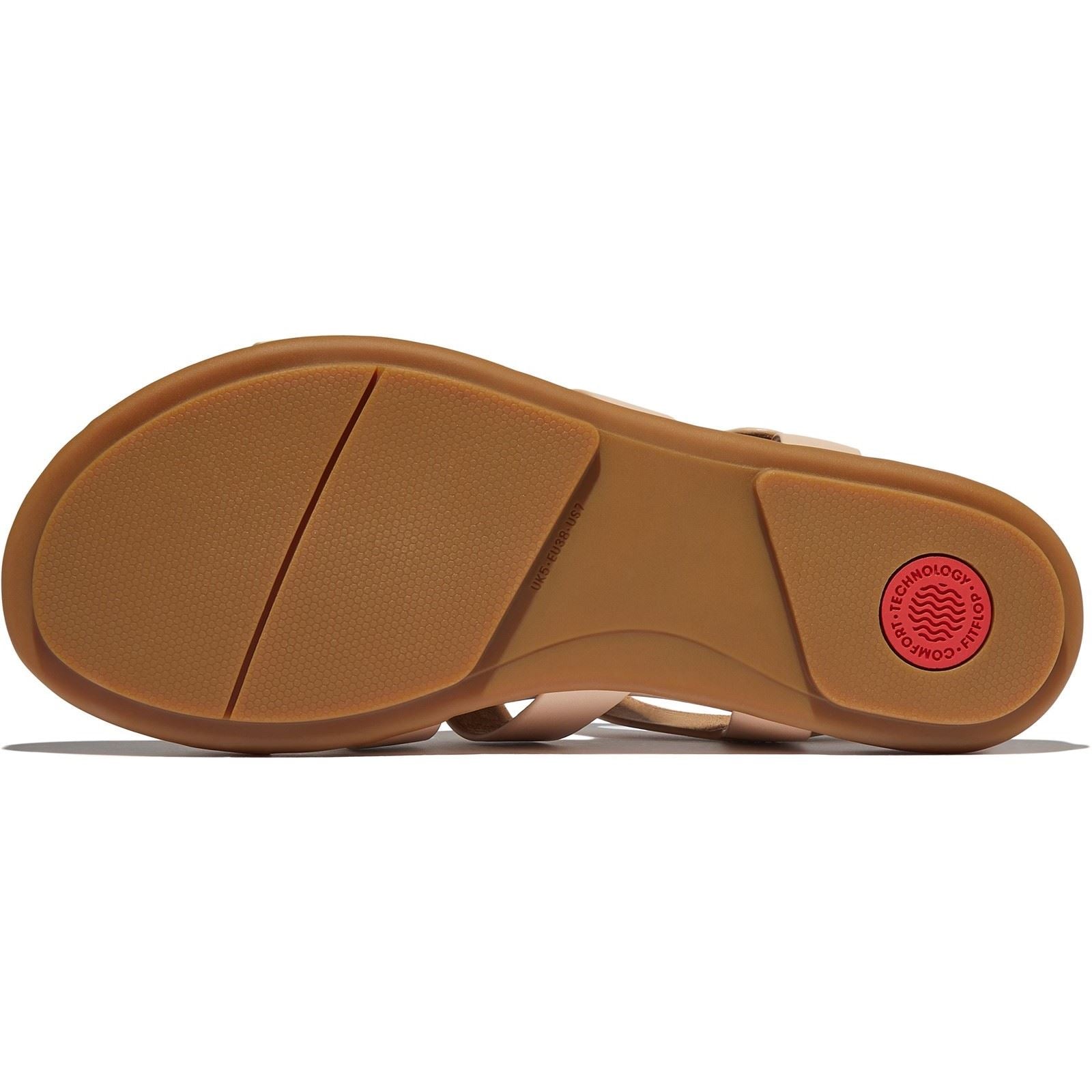 Fitflop Gracie Fisherman Leder Damen Sandalen Sandy Beige