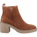 Hush Puppies Felicia Damen Stiefeletten mit Absatz in Camel Wildleder