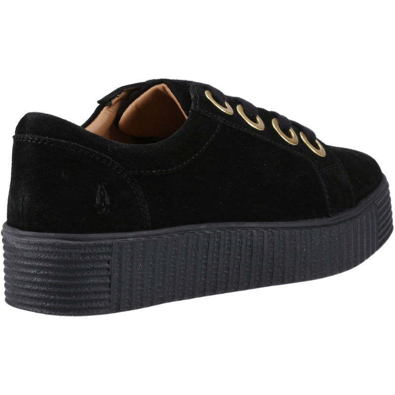 Hush Puppies Tamsin Suede Damenschwarze Turnschuhe