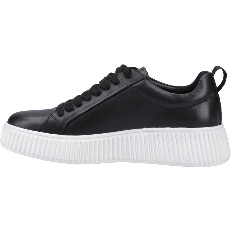 Hush Puppies Harlow Damen Sneaker Aus Schwarzem Leder