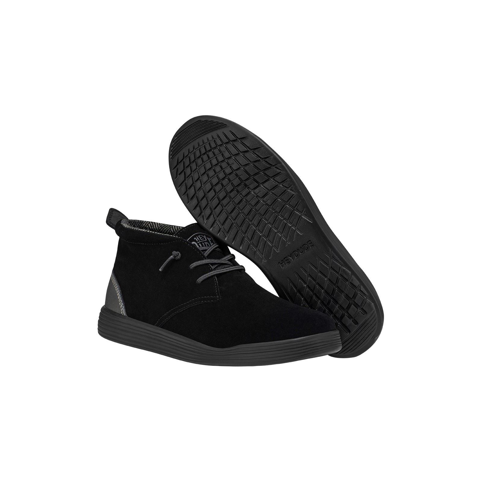 HEYDUDE Jo Wildleder Herren Jet Black Stiefel