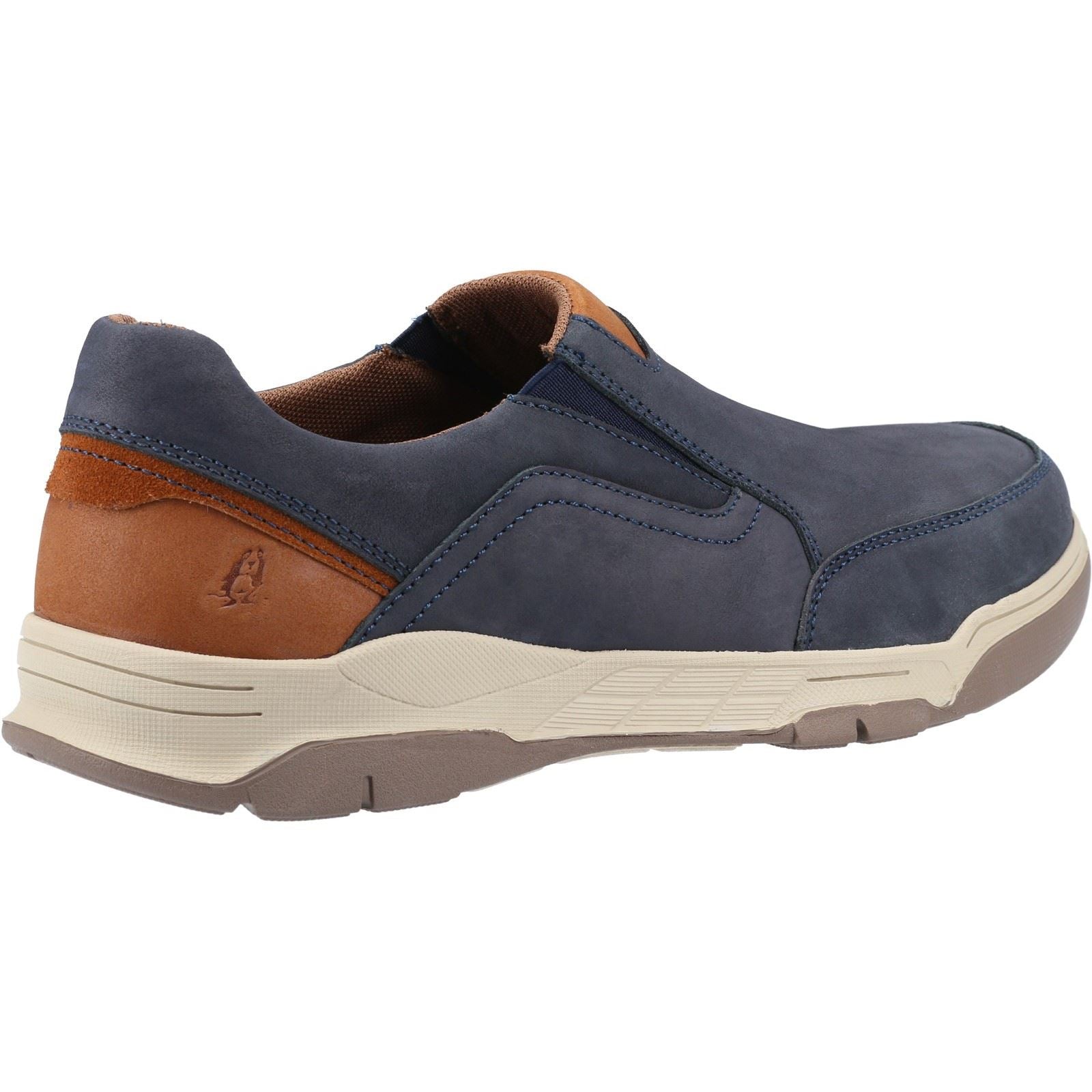 Hush Puppies Fletcher Herren-Lederslipper In Marineblau/Braun
