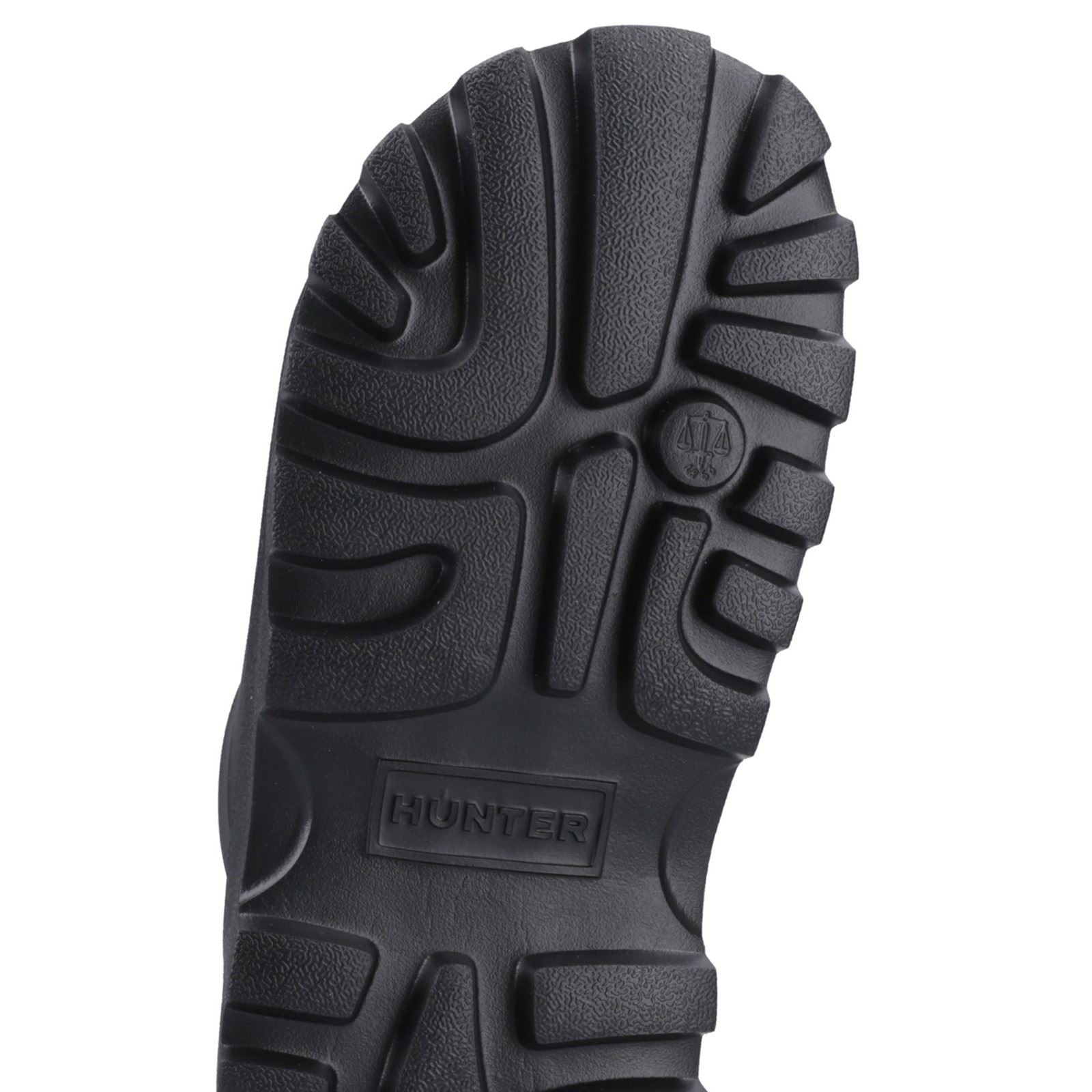Hunter Moulded Stacked Slider Polyester Damen Schwarze Farbe Pantoletten