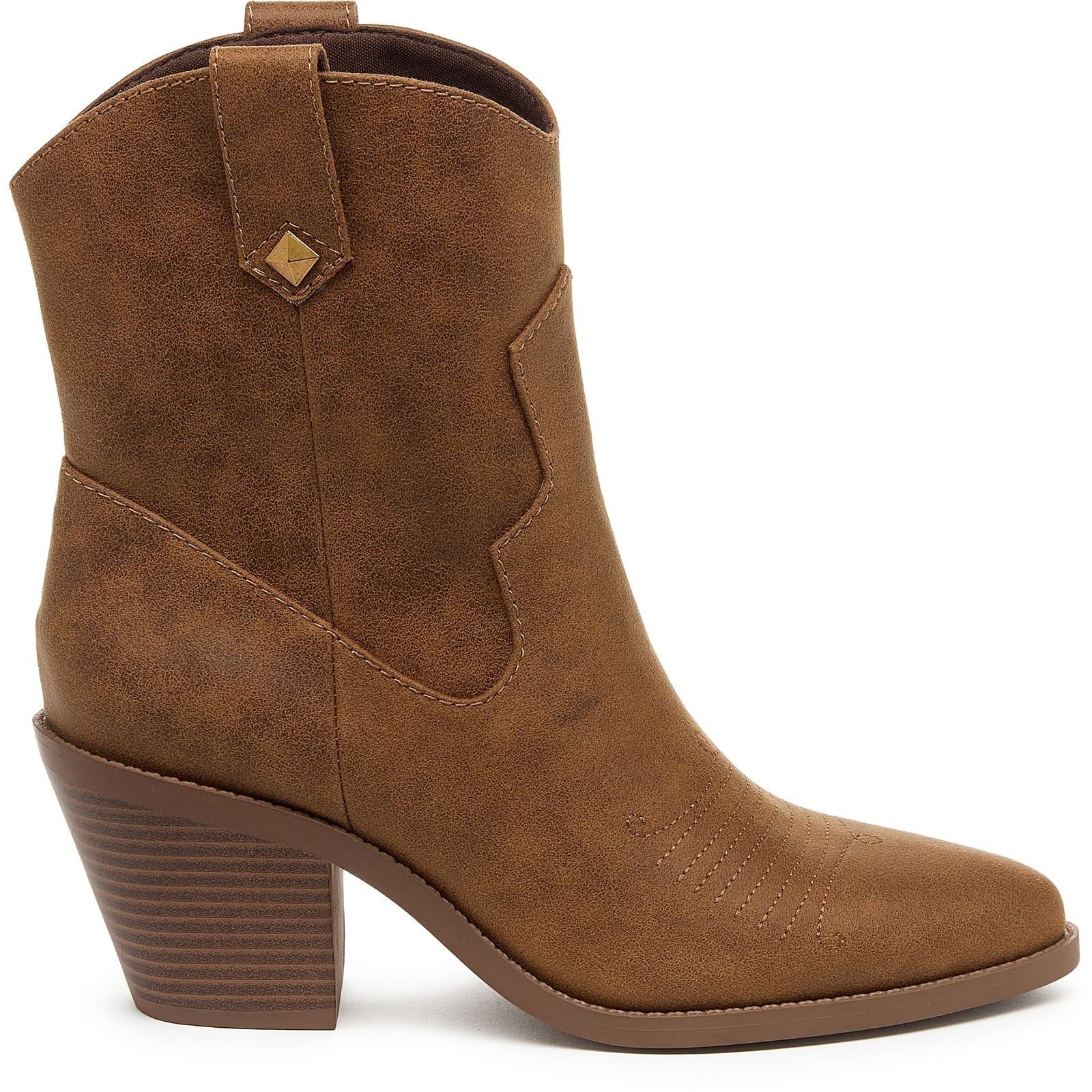 Rocket Dog Feather Damen Stiefeletten mit Absatz aus Walnussholz aus Polyurethan