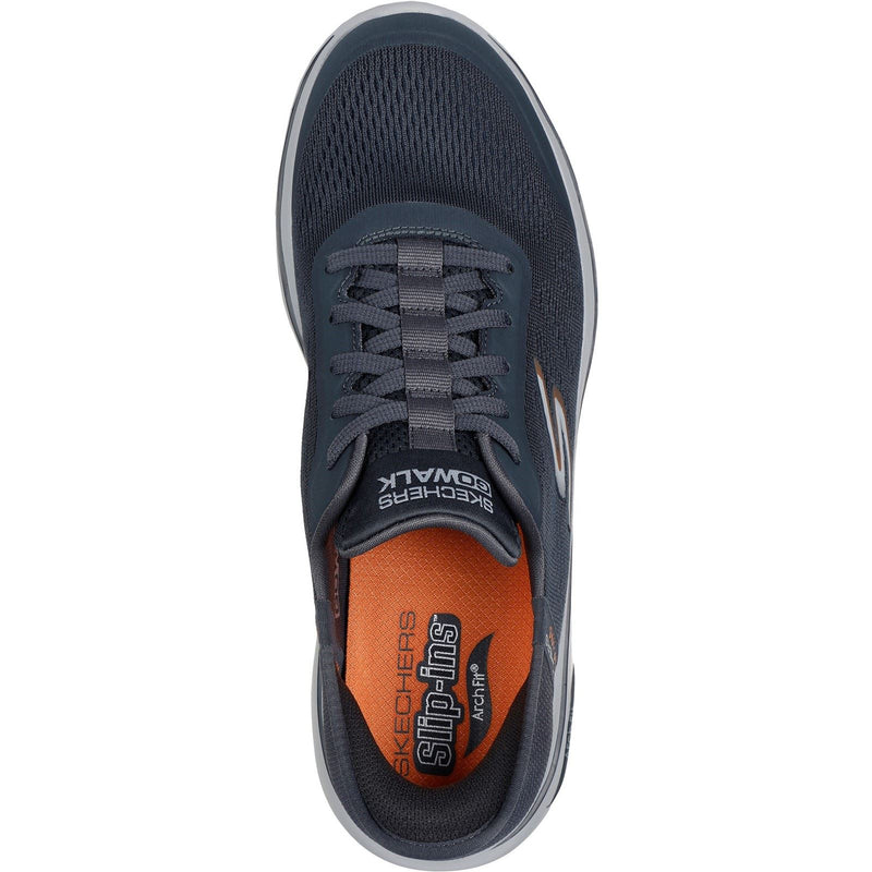 Skechers Arch Fit 2.0 Simplicity 2 Herren-Sneaker In Anthrazit/Orange
