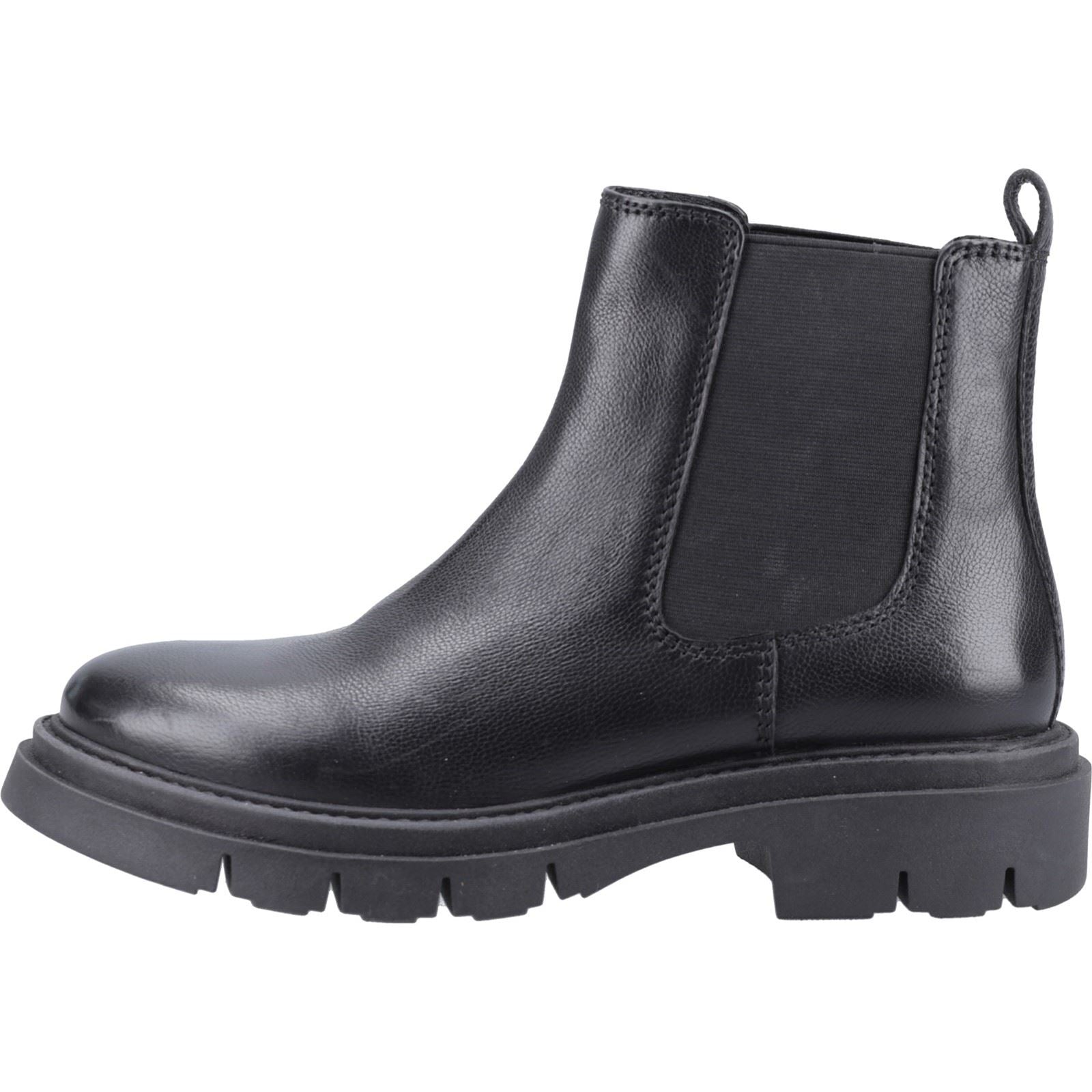 Hush Puppies Raya Chelsea Damenlederstiefel In Schwarz