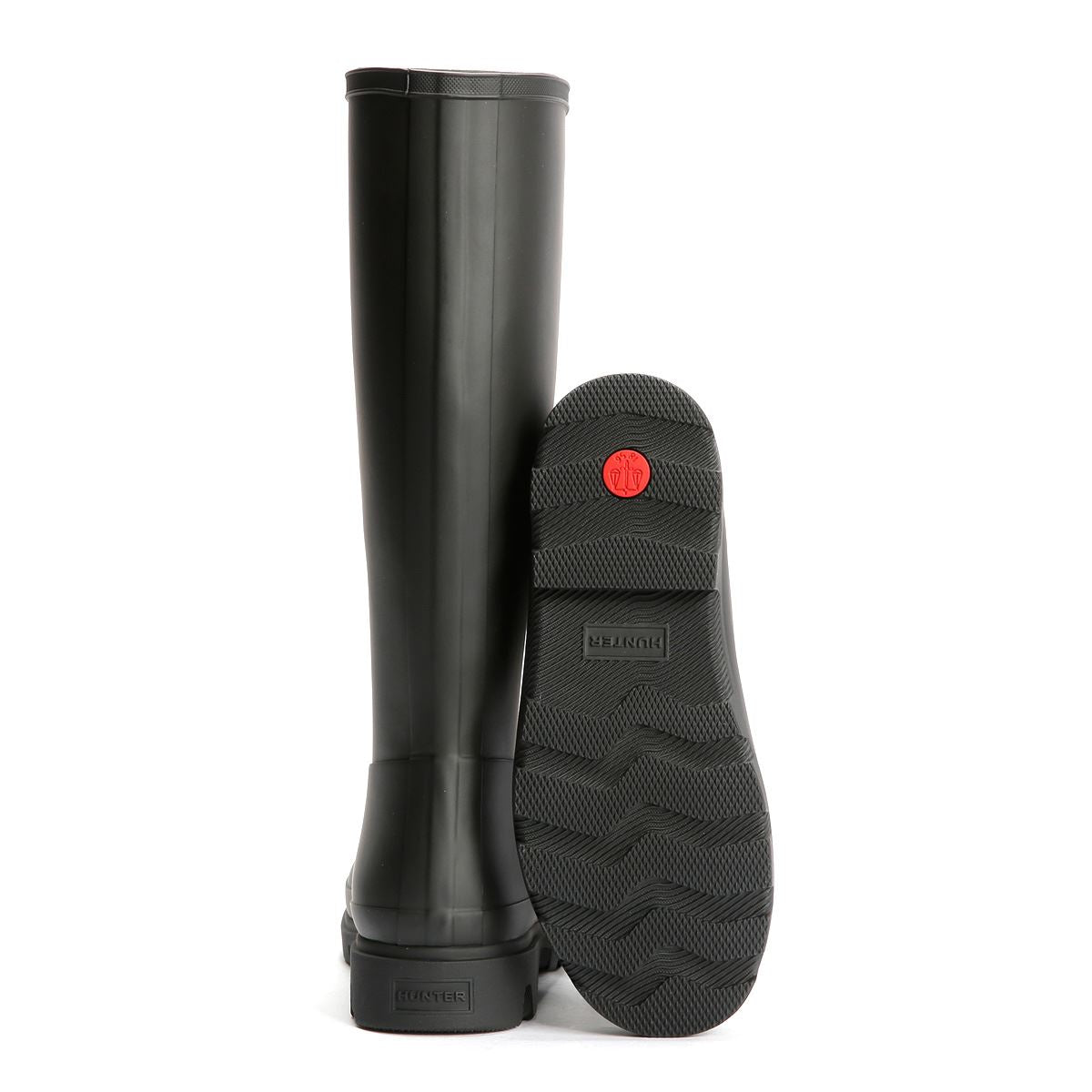Hunter Downpour Tall Gummi Damen Schwarze Farbe Gummistiefel
