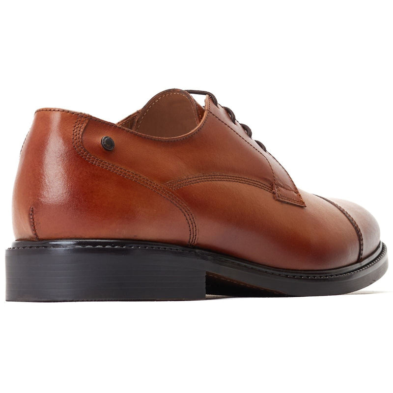 Base London Magnus Leder Herren Oxford Schuhe In Verbranntem Braun.