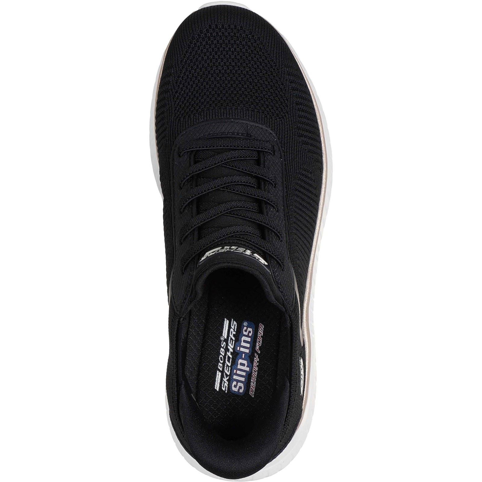 Skechers BOBS Sport Squad Chaos Textil Damen Schwarz/Gold Sneakers
