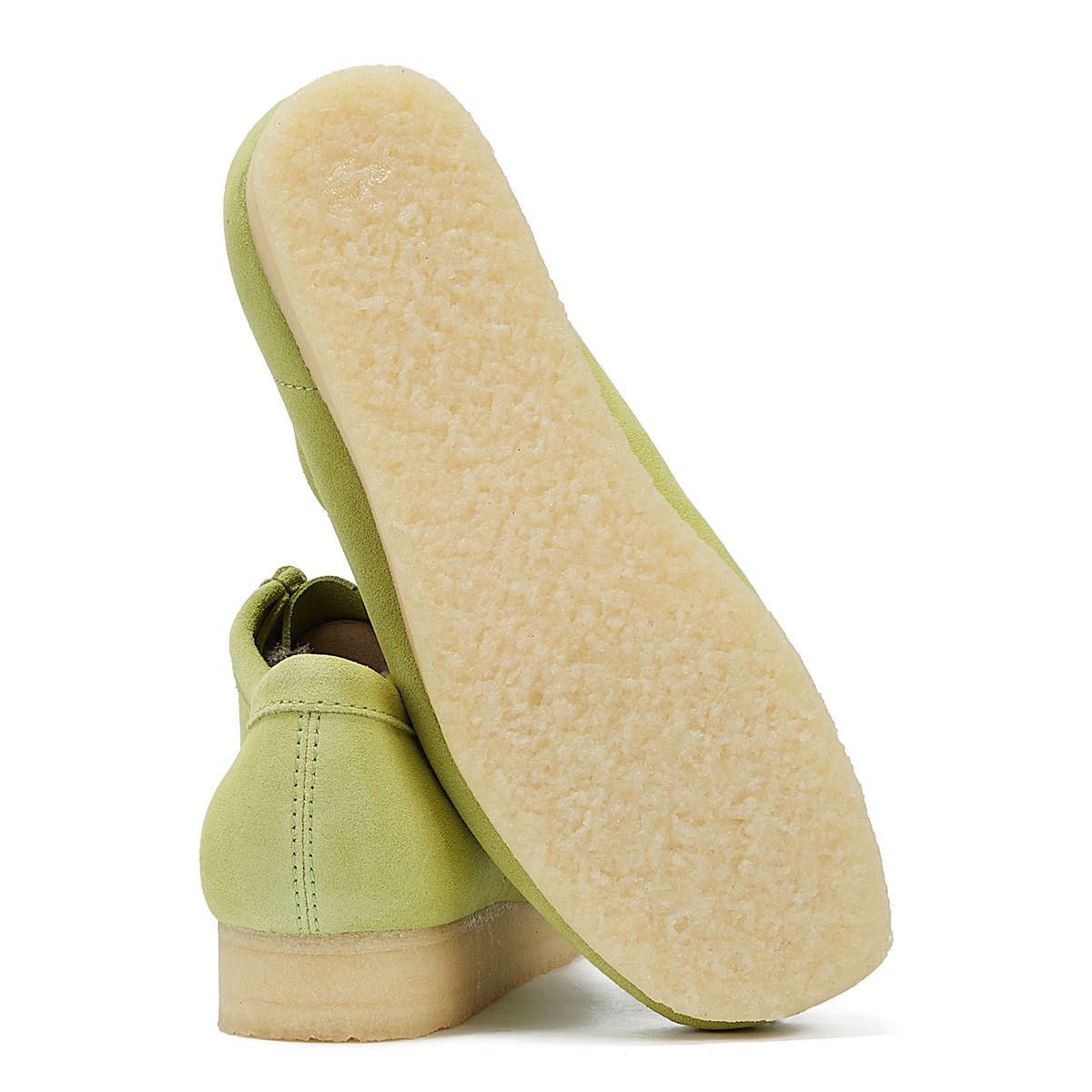 Clarks Originals Wallabee Pale Lime Suede Herrenschuhe Aus Hellem Limettensamt Mit Schnürung