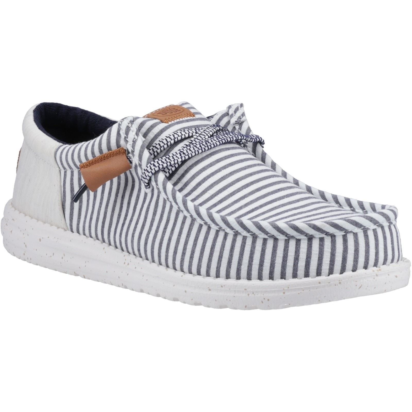 HEYDUDE Wally Funk Nu Prep Baumwolle Herren Prinzessin Blau/Holzasche Mokassin Schuhe