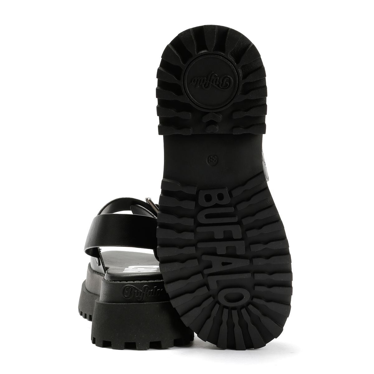 Buffalo Pluto Ari Damen Schwarze Sandalen