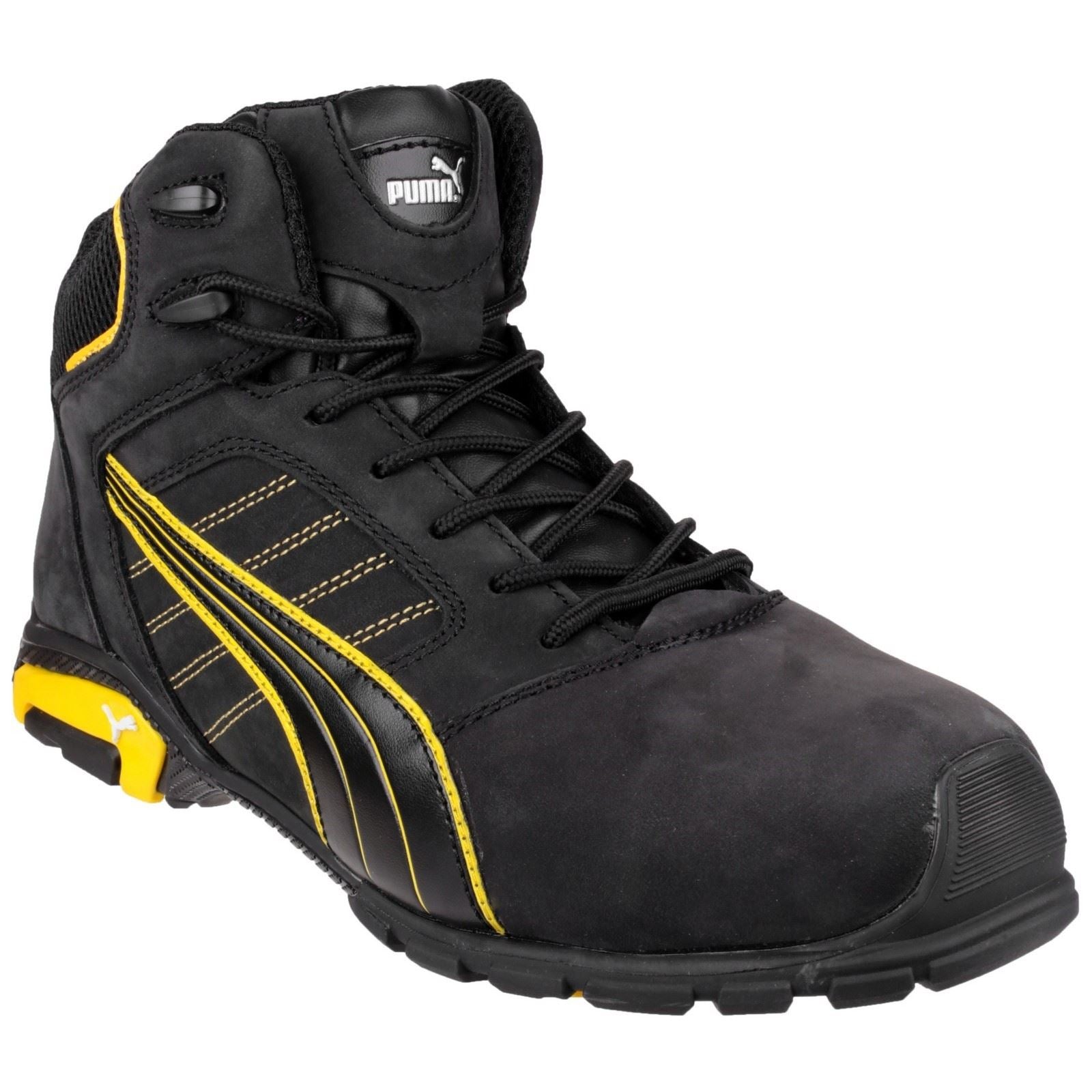 Puma Safety Amsterdam Mid Leder Schwarze Farbe Sicherheitsstiefel