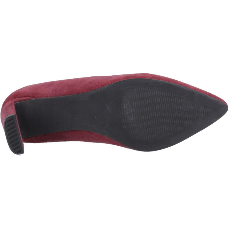 Hush Puppies Olivia Wildleder Damen Bordeaux runde Pumps