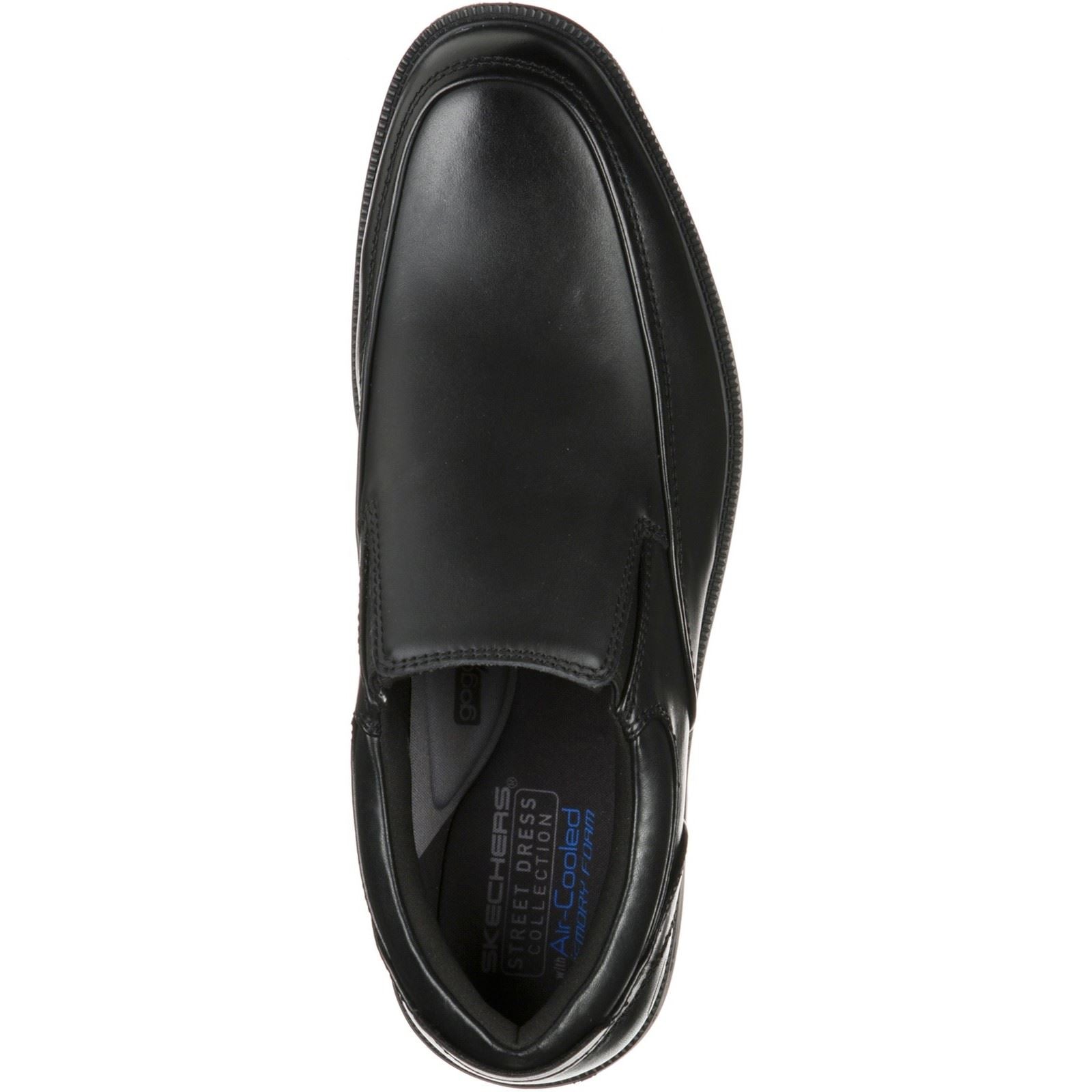Skechers Dreston Ratlon Leder Herren Schwarze Loafer