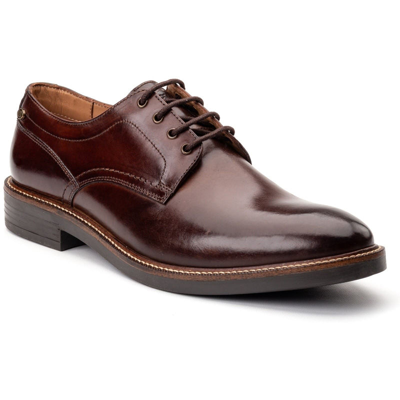 Base London Durham Leder Herren Burnt Brown Schnürschuhe