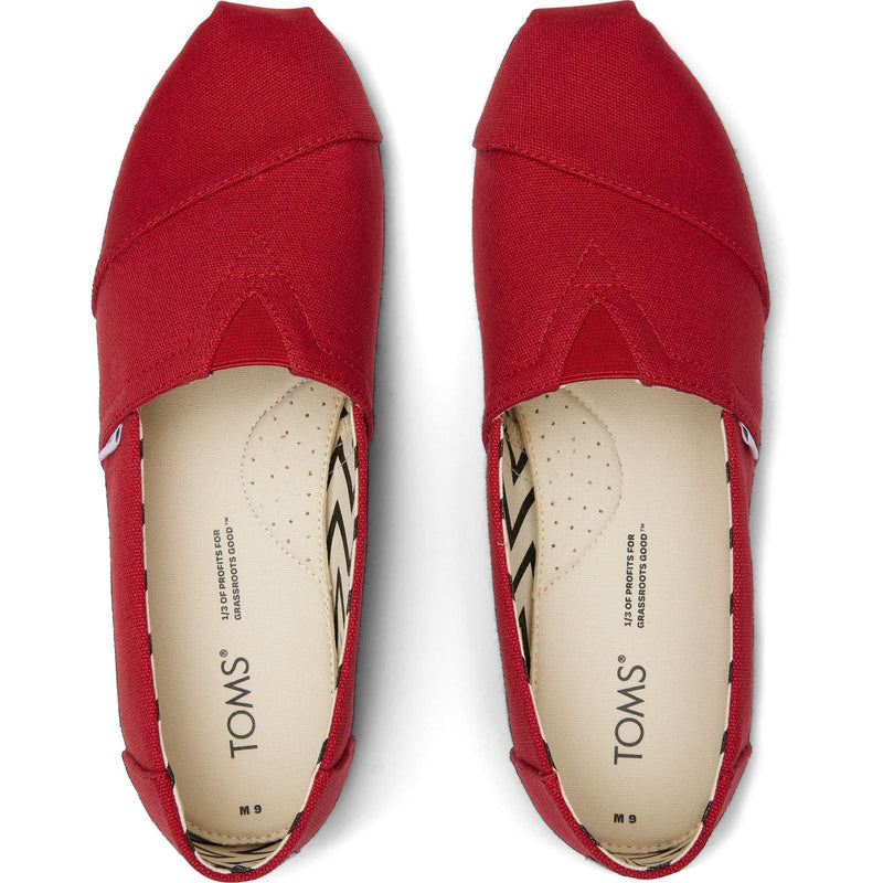 TOMS Alpargata 100% Baumwolle Herren Rote Espadrilles