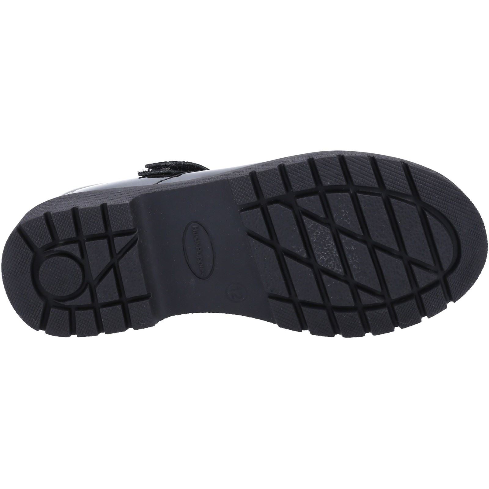 Hush Puppies Tally Senior Patent Mädchenschuhe Aus Schwarzem Lackleder