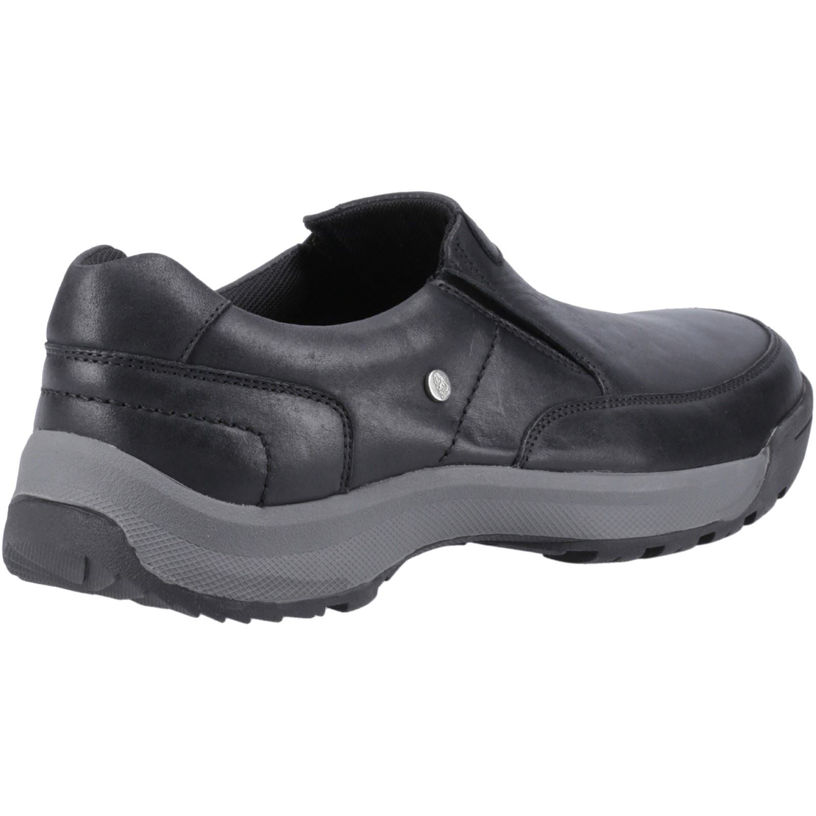 Hush Puppies Vaun Herrenschwarze Lederslipper