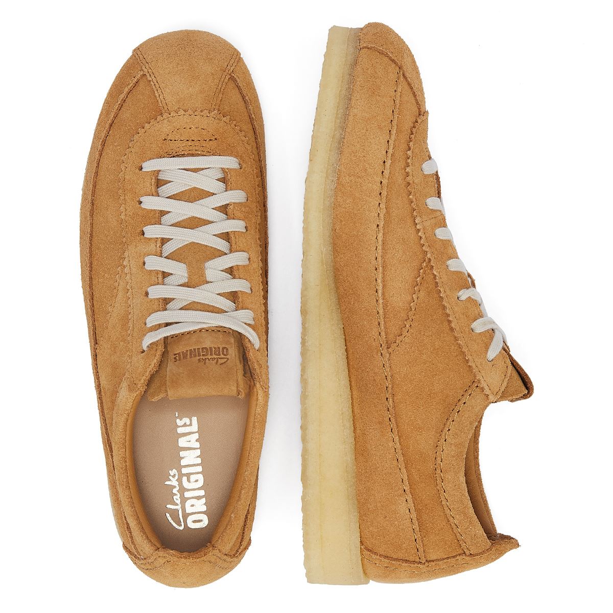 Clarks Originals Wallabee Tor Suede Herren-Schnürschuhe Aus Wildleder In Mittlerem Tan.