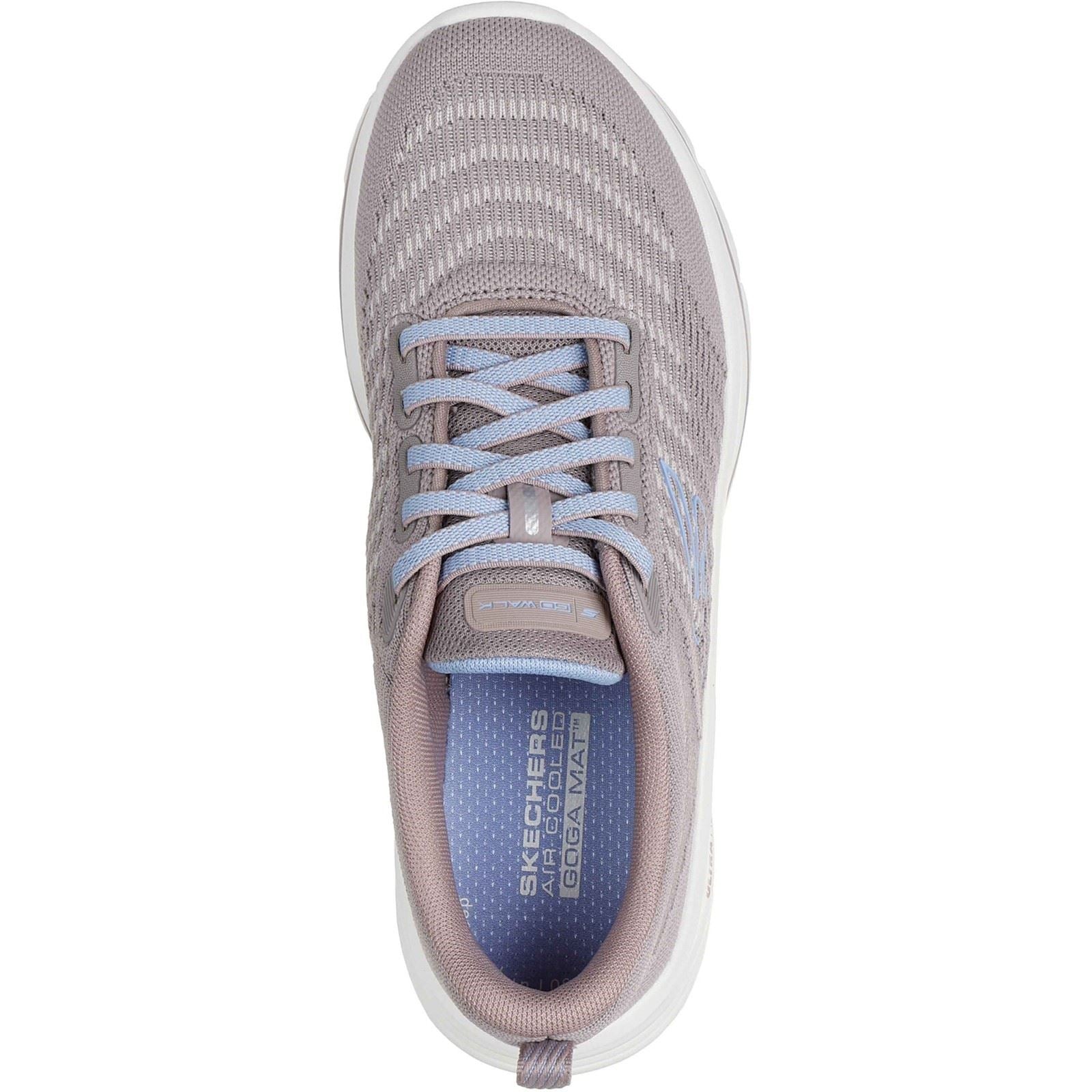 Skechers GO WALK 8 Britt Textil Damen Sneaker In Taupe/Blau