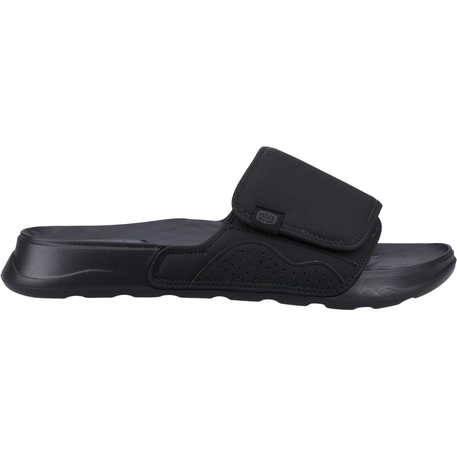 HEYDUDE Shore Slide Classic Polyester Herren Schwarze Slides