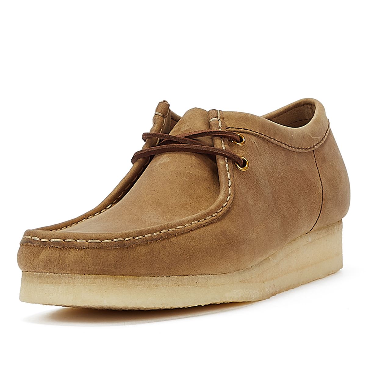 Clarks Originals Wallabee Herren Braune Lederschnürschuhe