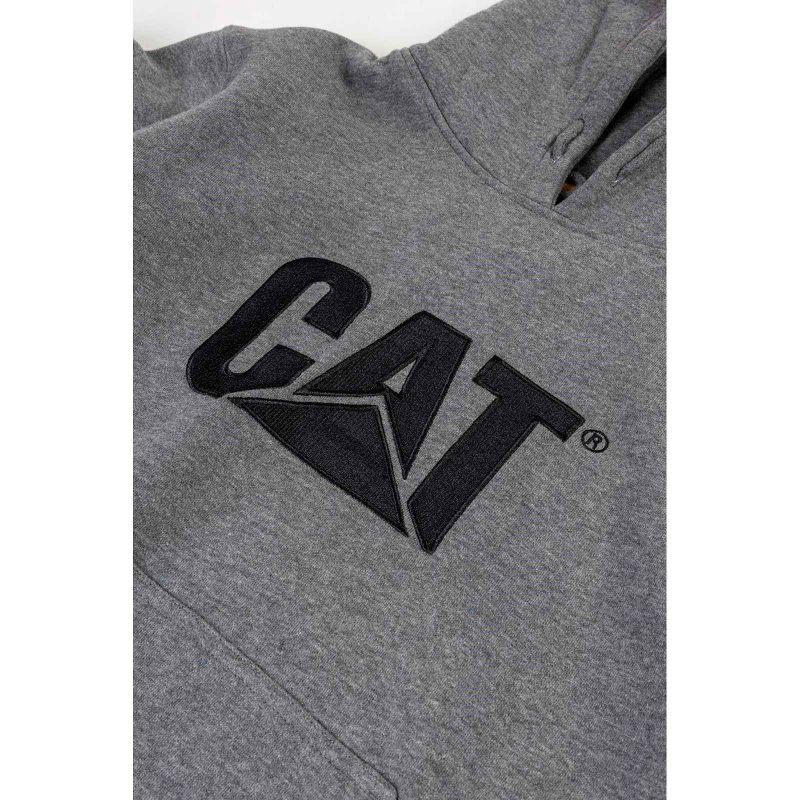 Caterpillar Trademark Baumwoll Herren Graues Kapuzensweatshirt