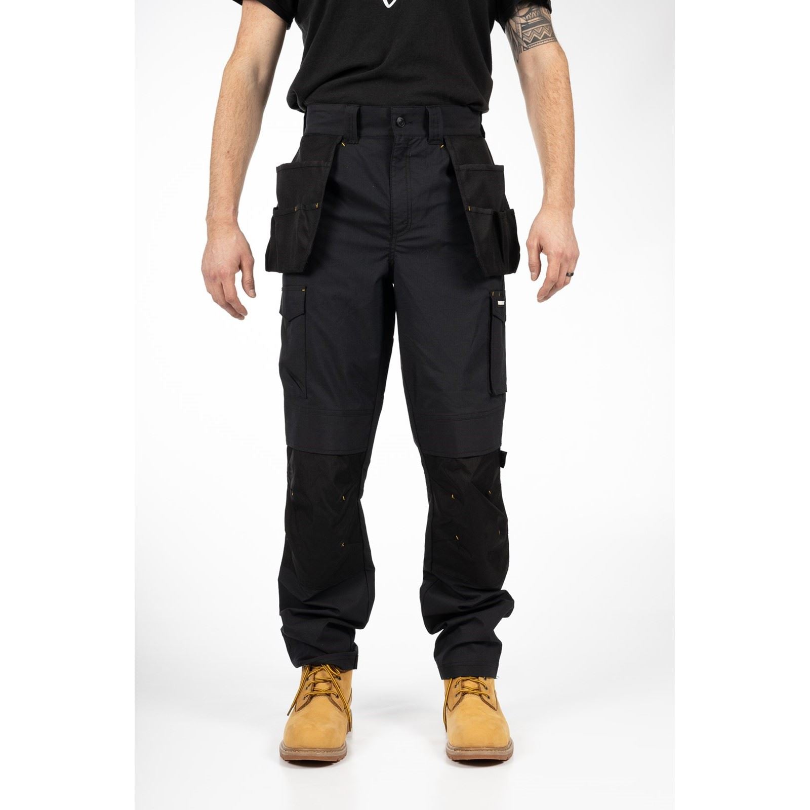 Caterpillar Nexus Holster Stretch Pocket Baumwoll Herren Schwarze Farbe Outdoor Hosen