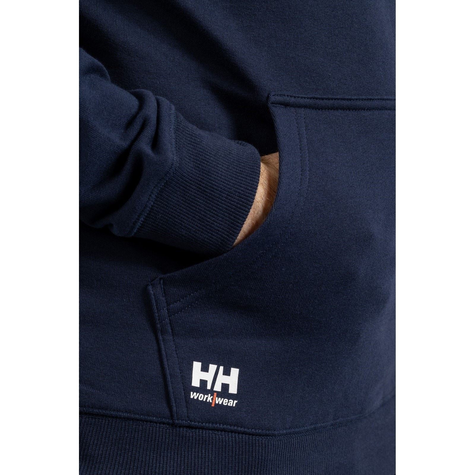Helly Hansen Workwear Manchester Baumwoll Herrenblauer Kapuzensweatshirt