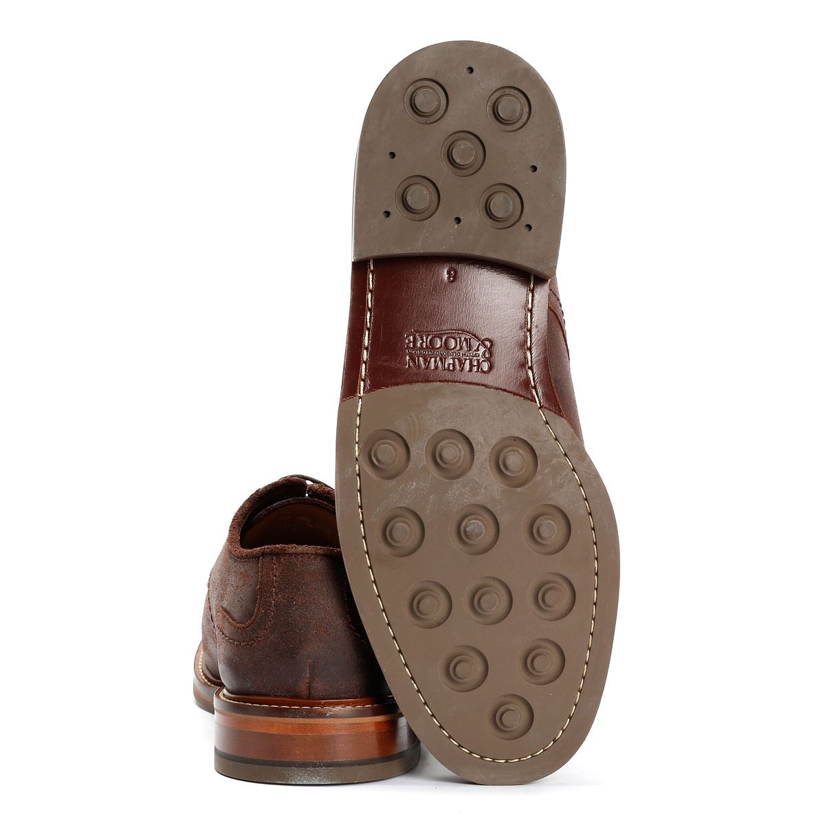 Chapman & Moore Plain Derby Country Herren Leder Braune Schnürschuhe