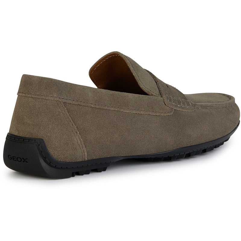 Geox U KOSMOPOLIS GRIP Herrenslipper Aus Taupefarbenem Leder