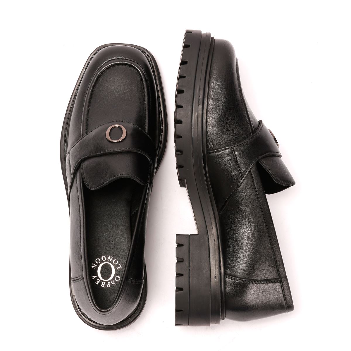 Osprey London The Greenwich Leder Damen Schwarze Loafer