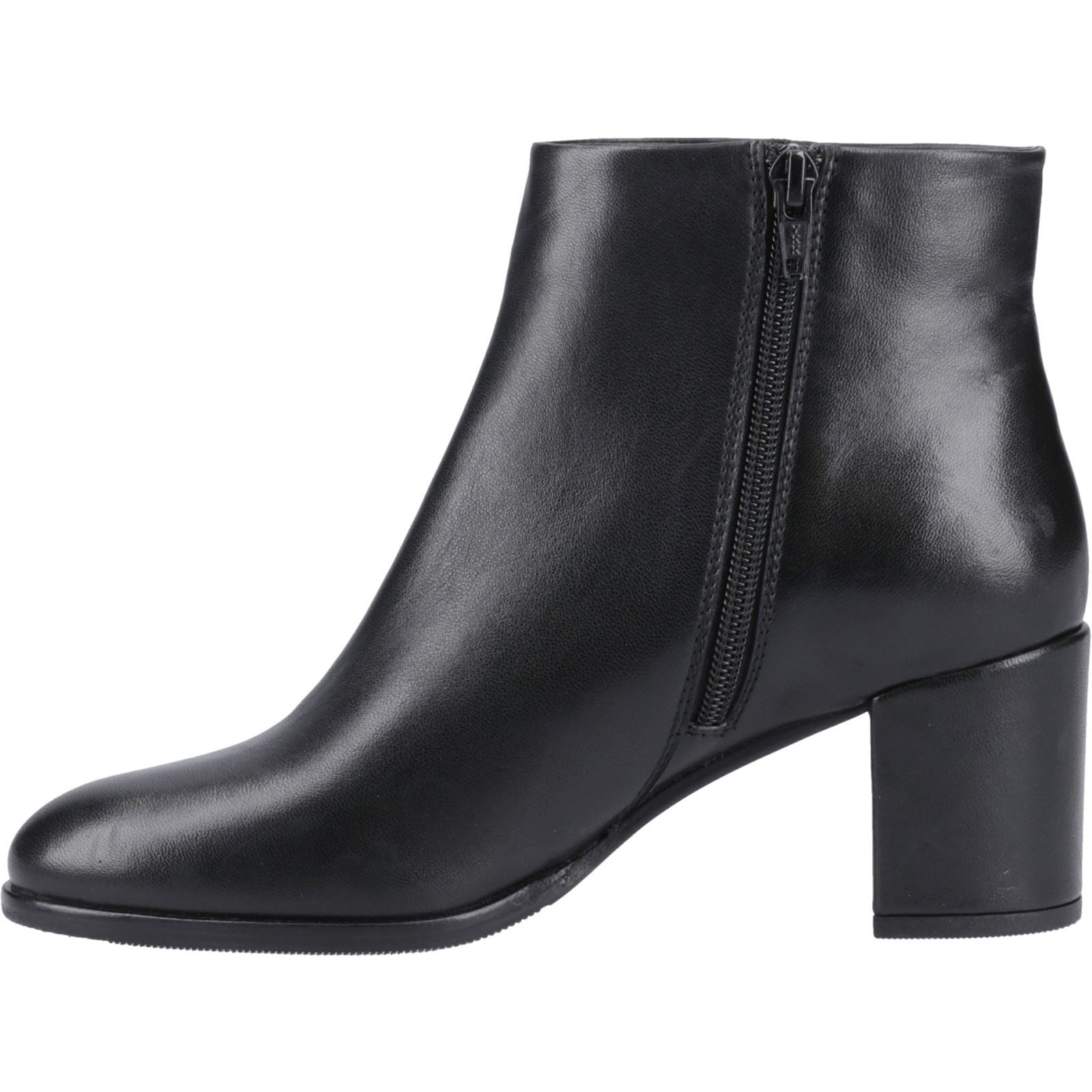 Hush Puppies Claridy Damen Stiefeletten aus schwarzem Leder mit Absatz