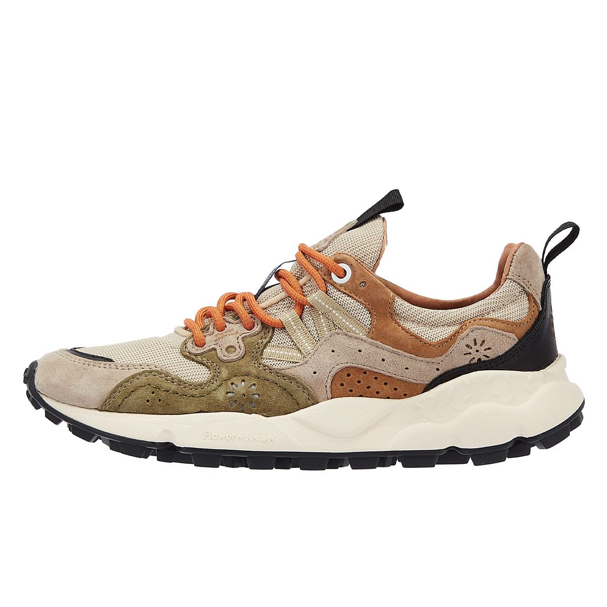 Flower Mountain Yamano 3 Grau/Orange Wildledersneakers