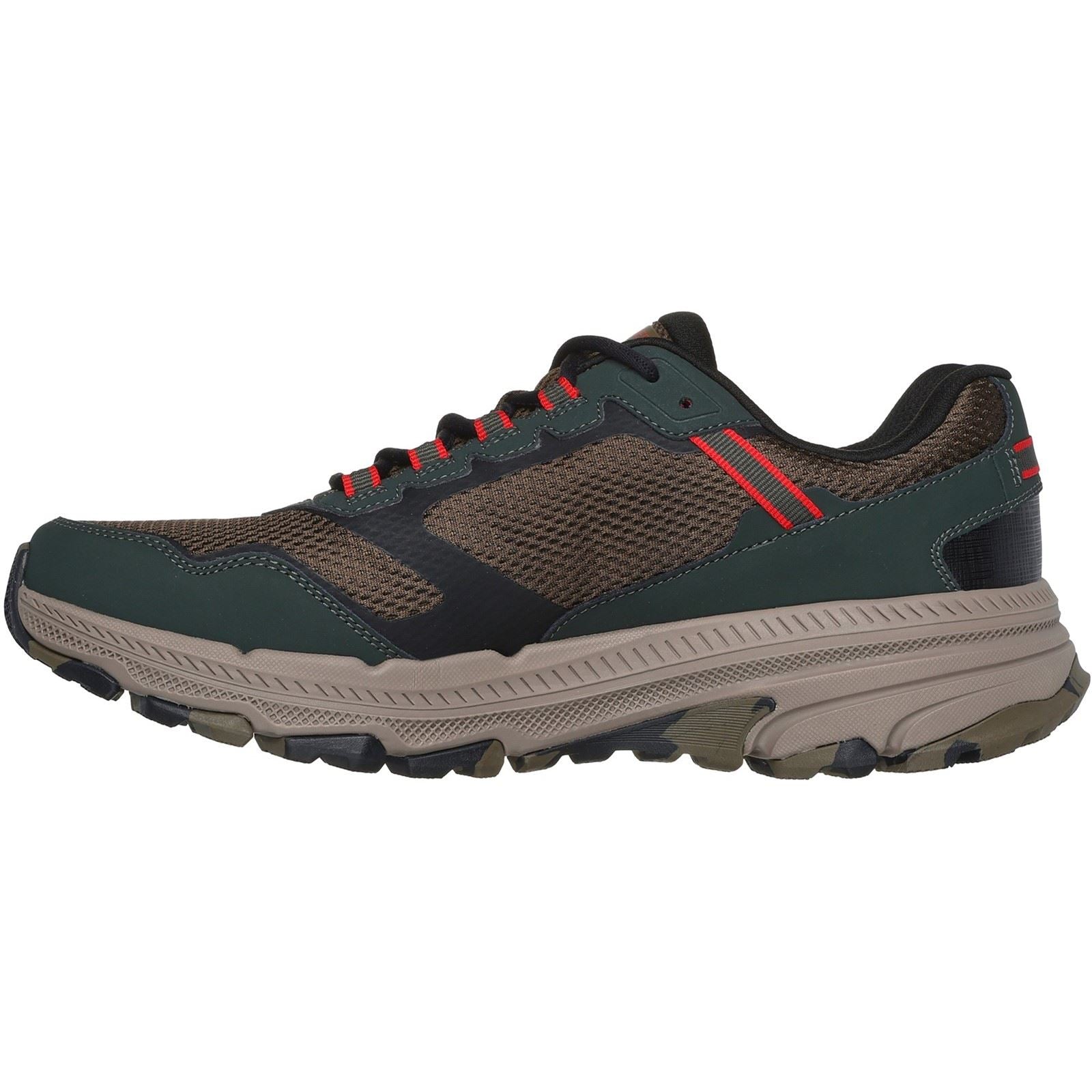 Skechers Performance GO RUN Trail Altitude 2.0 Marble Rock 3 Herren Sneaker Aus Leder In Olivgrün/Schwarz