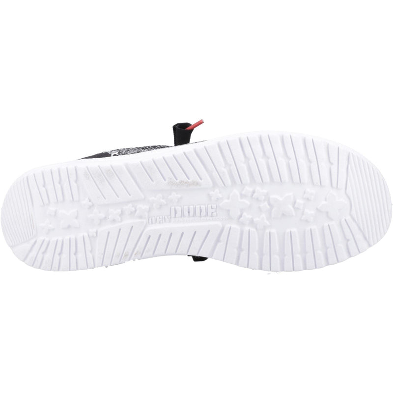 HEYDUDE Wally Funk Open Mesh Herren Bootsschuhe In Schwarz/Weiß