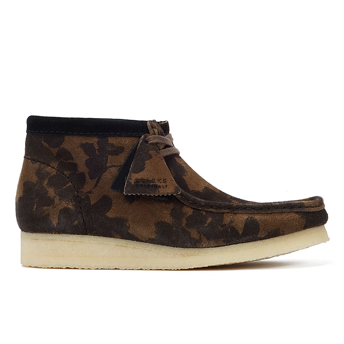 Clarks Originals Wallabee Floral Herren Stiefel In Schwarz/Khaki