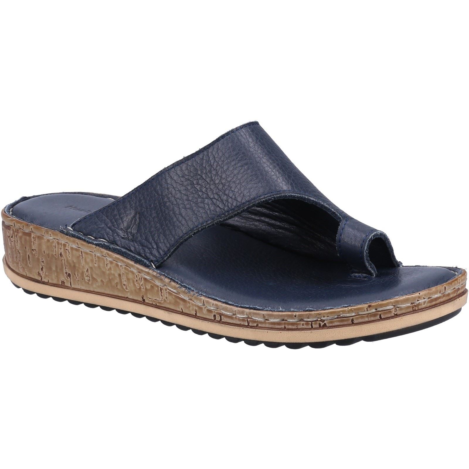 Hush Puppies Elissa Toepost Damen Wildleder Sandalen In Marineblau