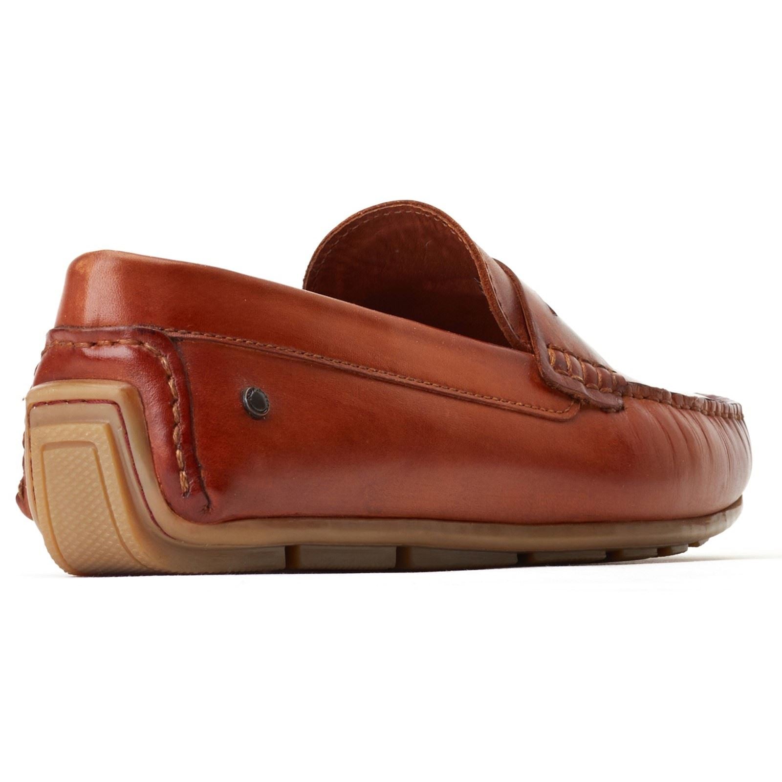 Base London Collins Driver Leder Herren Burnt Tan Slipper