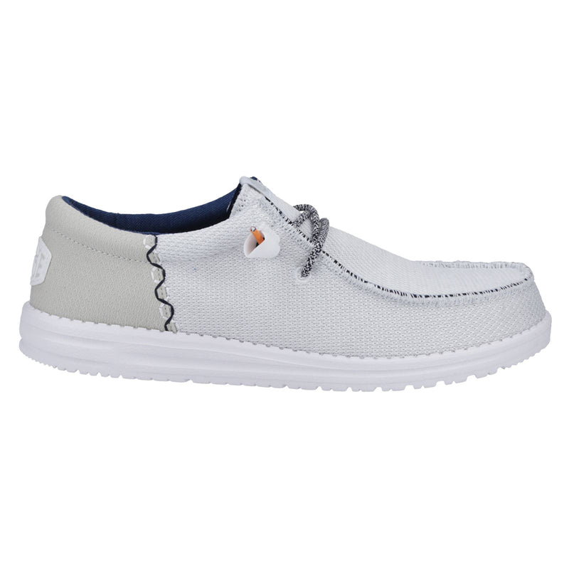HEYDUDE Wally Funk Open Mesh Herren Weiße Bootsschuhe