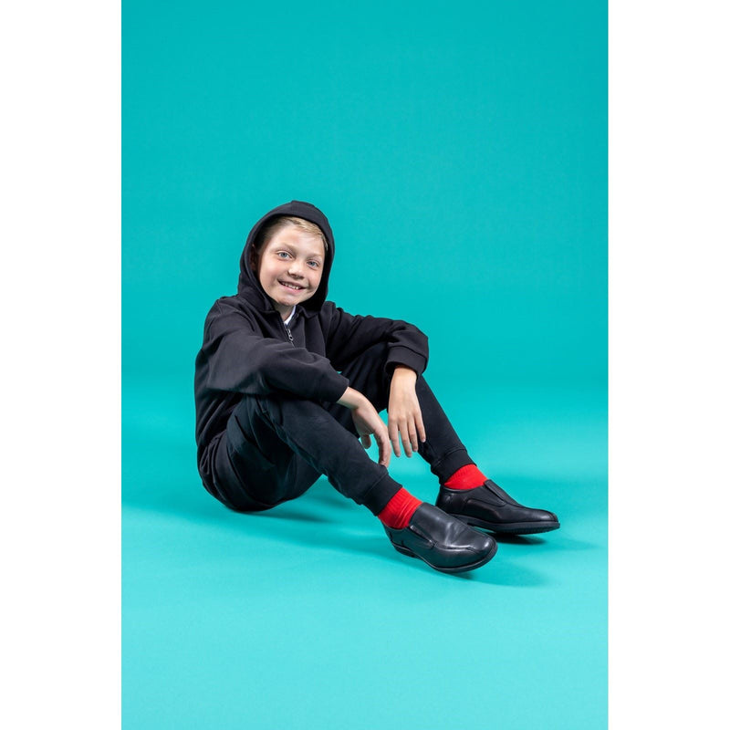 Hush Puppies Bespoke Senior Lederslipper In Schwarz Für Jungen