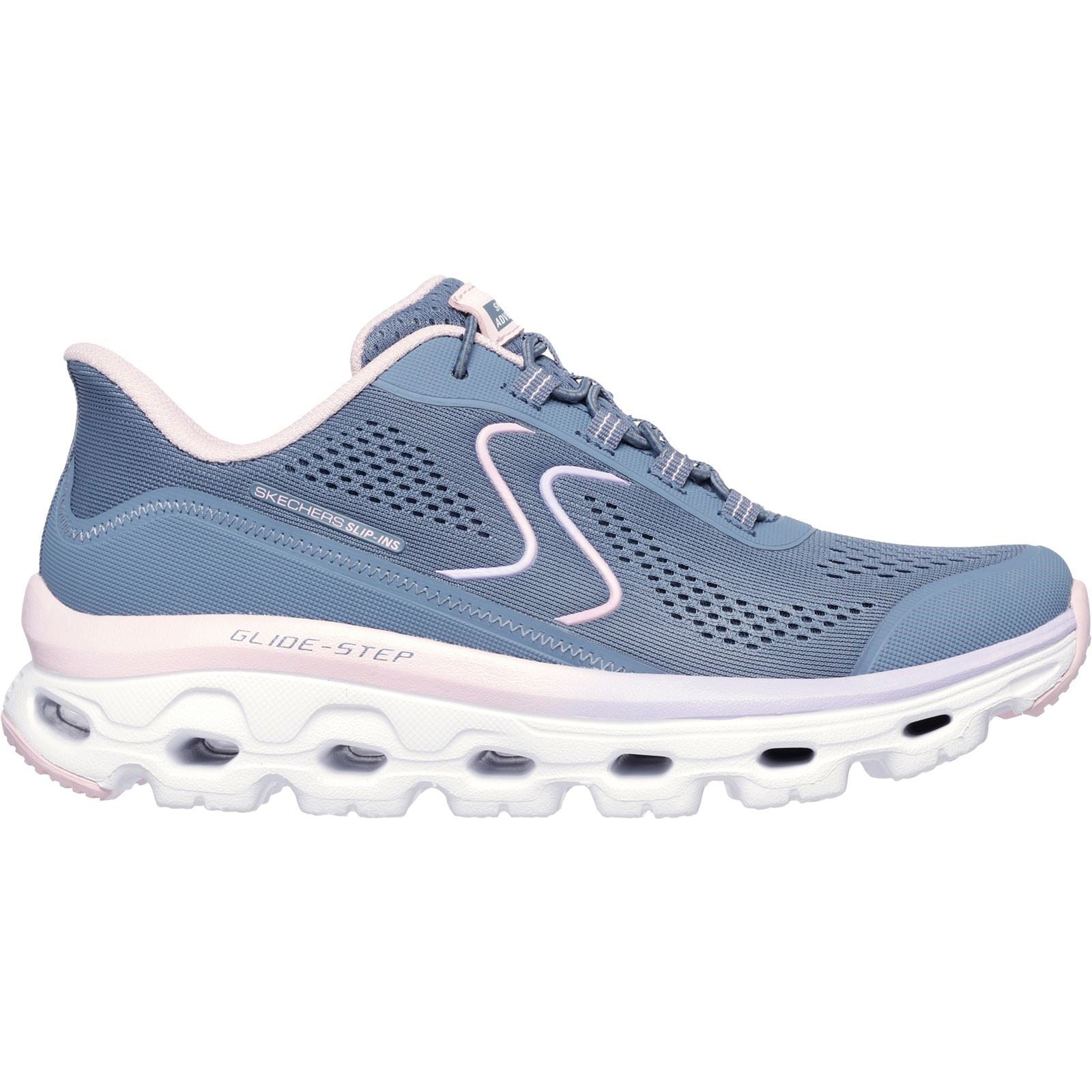 Skechers Glide-Step Sole Synthetik Damen Wanderstiefel In Schieferrosa