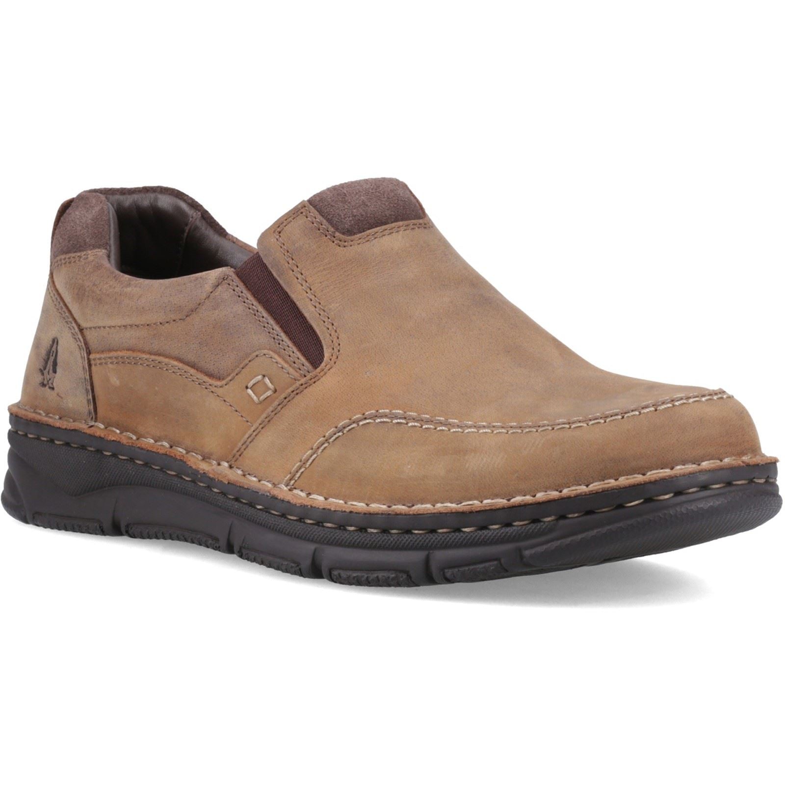 Hush Puppies Franco Slip on Leder Herren Tan Freizeitschuhe