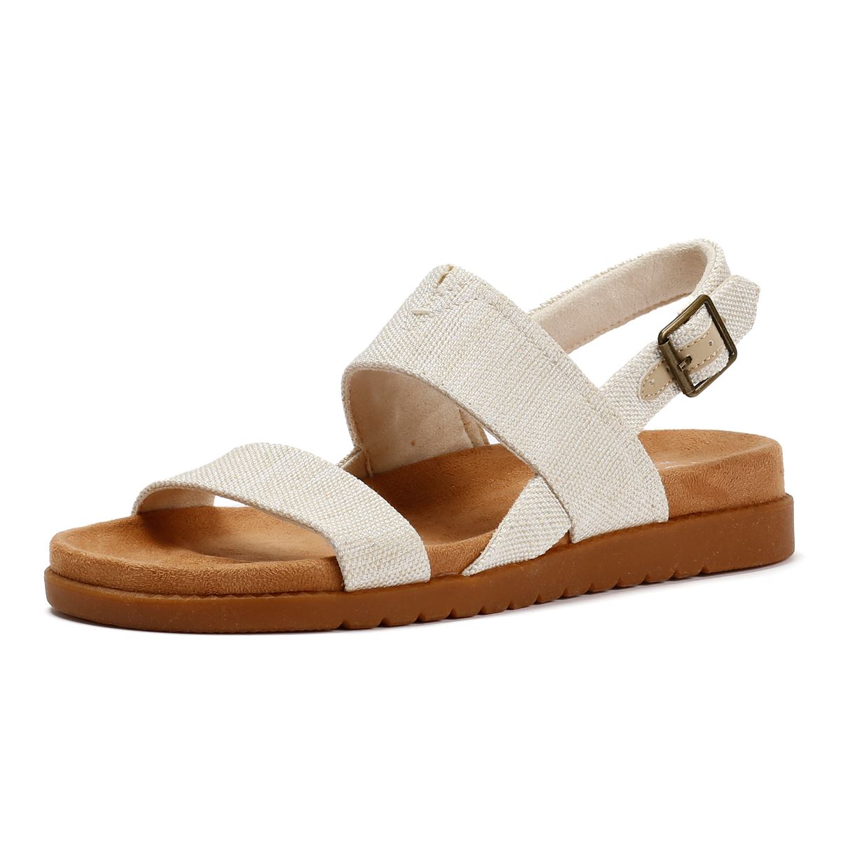 TOMS Marin Slingback Textile Damen Weiße Sandalen