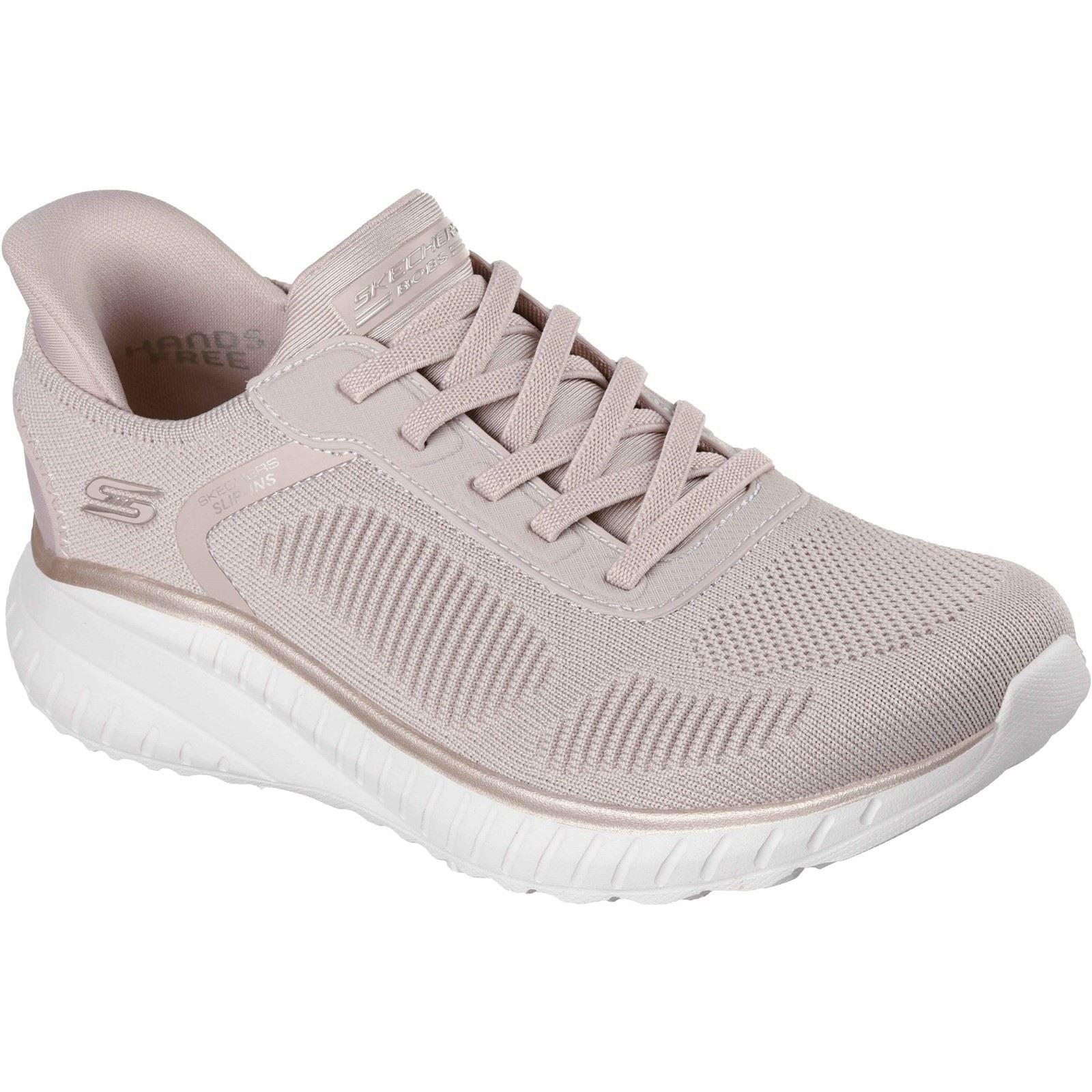 Skechers BOBS Sport Squad Chaos Textil Frauen Natural/Gold Sneakers