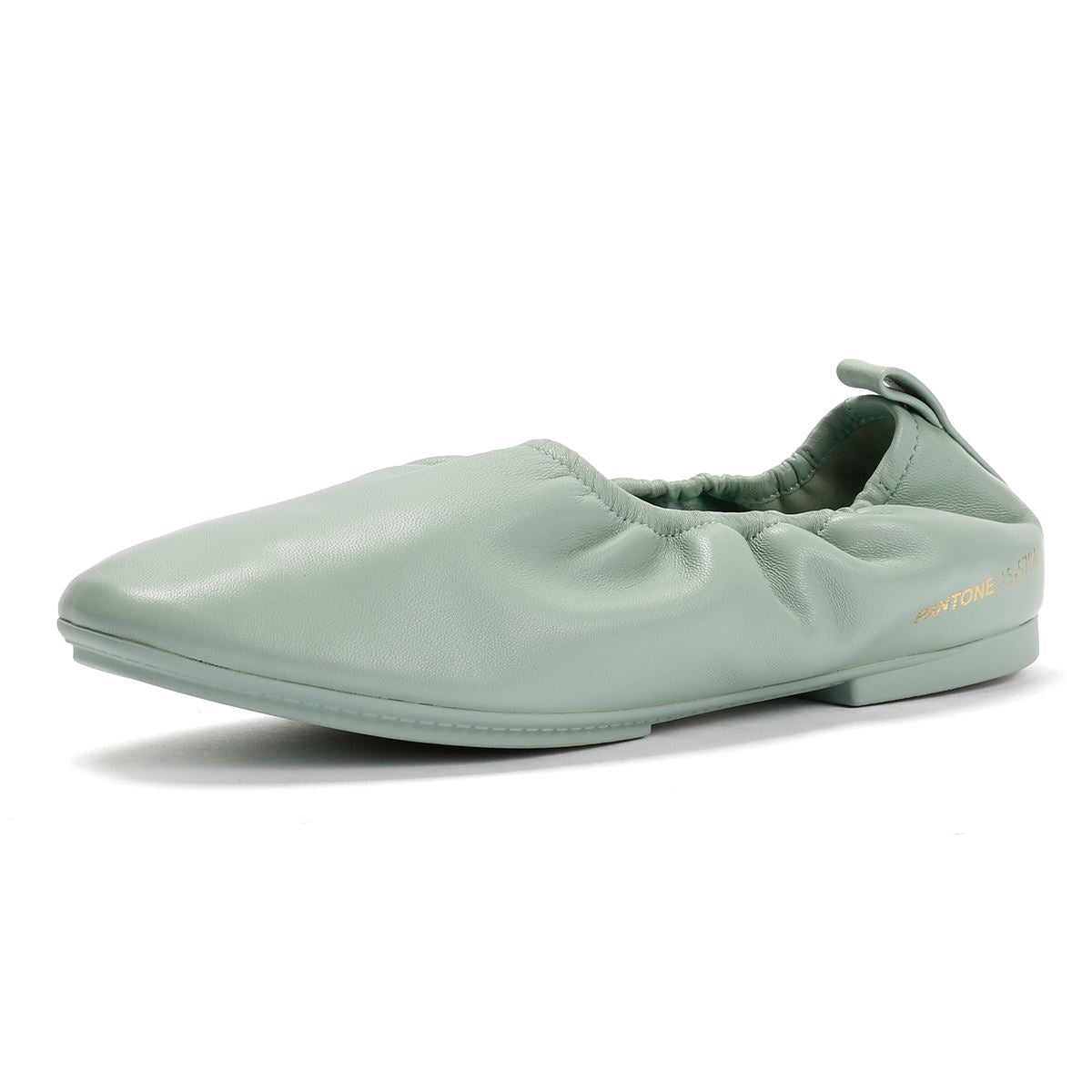 FitFlop X Pantone Delicato Ballerina Leder Damen Grüne Schuhe